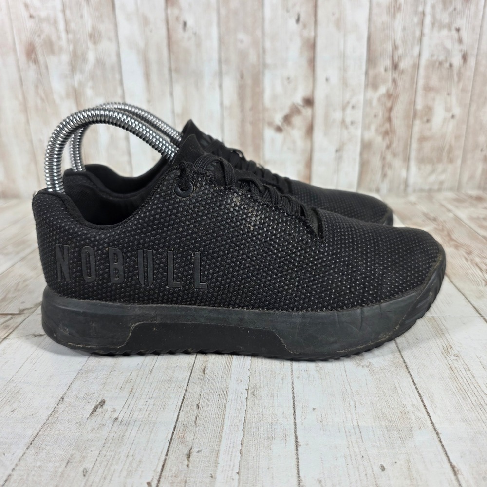 NOBULL Black Superfabric Trainer Womens 6 Mens 4.5 Cross Training Shoes Low Top‎